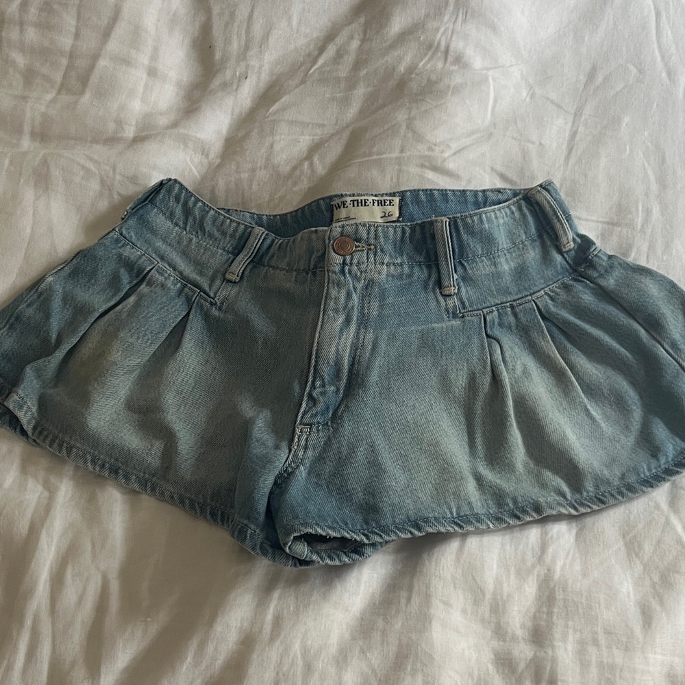 We The Free Light Blue Jean Shorts